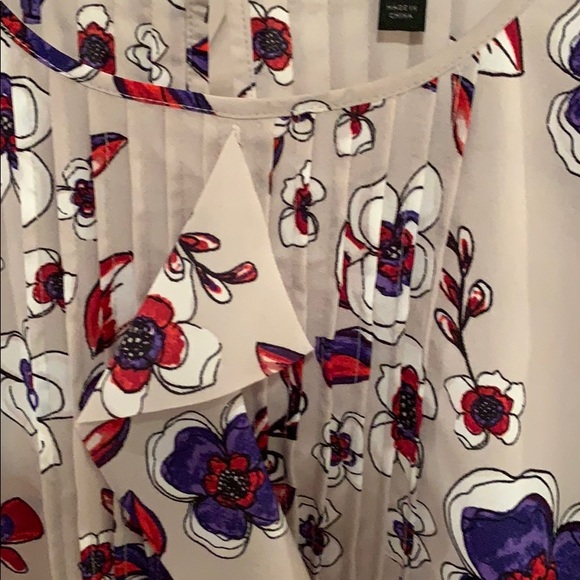 Banana Republic | Floral Pleated Ruffle Blouse - Picture 5 of 6